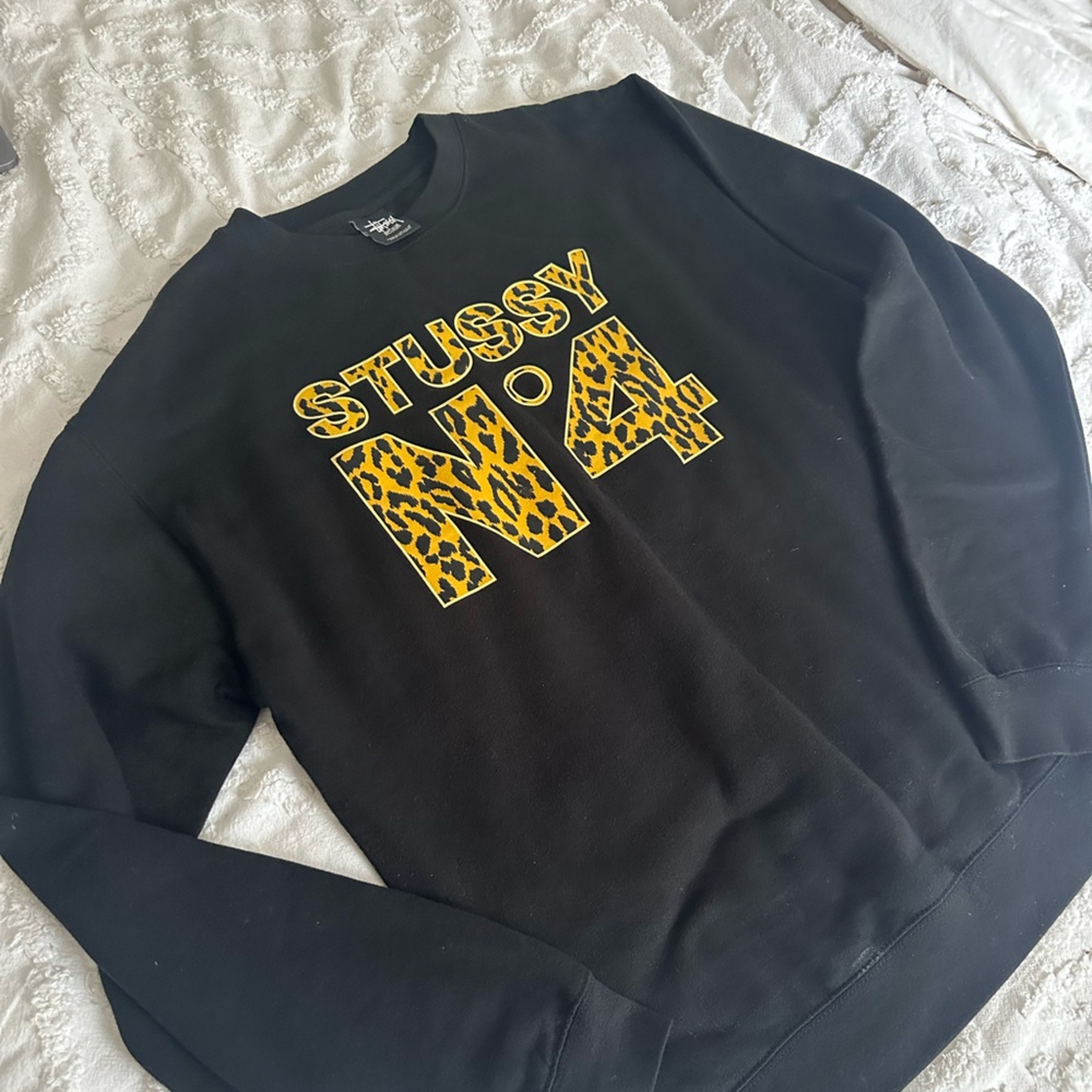 Stussy Black and Yellow Crewneck Sweater